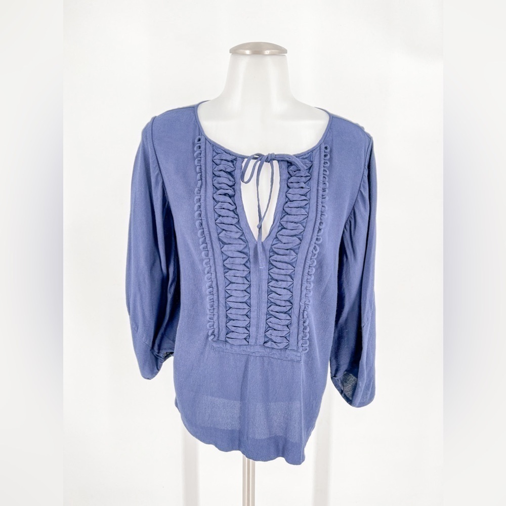 Diane von Furstenberg Women Blue 3/4 Sleeve Blouse